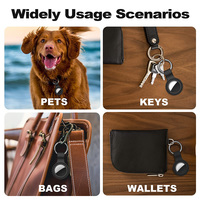 Housse en silicone souple pour AirTag Anti-perte Flexible Pets Key Ring Cover for Airtag Dog Cat Keychain Housse en silicone pour Airtag Case