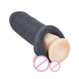 Bestseller TPE Amerikanische Penisvergrößerungshülle Verlängerungshülle Penis-Extender Kondom Sexspielzeug - Product Image 5