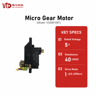 Moteur pas à pas miniature 10 mm VGSM1087 NEMA 4 5V 18 degrés 2 phases 234:1 avec boîte de vitesses pour caméra et équipement médical