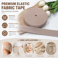 Ruban tissé naturel Oeko-Tex avec logo personnalisé pour vêtements de bébé en sergé, certifié ASTM, finition soignée, fourni par le fabricant