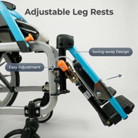 Fauteuil roulant standard AndCare en aluminium 18'' 20'' 22'' pour personnes âgées et handicapées - Fournitures de réadaptation thérapeutique avec siège rembourré