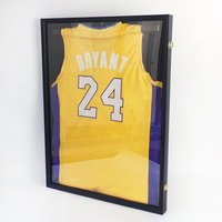 Cadre en MDF finition métal noir 68*78cm 80*100cm, boîte à souvenirs en plexiglas incassable, vitrine pour maillot de sport