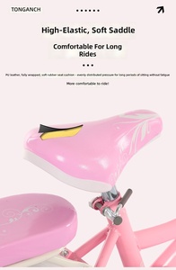 Vélo pour enfants princesse avec roues d'apprentissage, panier avant, porte-bagages arrière, vélo de sécurité pour filles de 3 à 9 ans, vélo de sport en plein air - Product Image 4