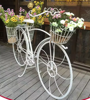 Arche de mariage pour vélo, support de plantes, pot de fleurs de jardin extérieur, panier en fer pour cour, étagère, décoration intérieure, jardinière élégante, pot de fleurs en poudre