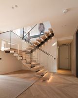 CBMmart – plaque latérale intérieure double stringer, pas en bois, câble en verre, escaliers droits, escalier en forme de L