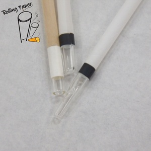 Papier à rouler à fumer avec embout en verre conique, logo personnalisé, 105 mm, non blanchi/blanchi - Product Image 1