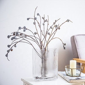 Jarrones <span class=keywords><strong>de</strong></span> <span class=keywords><strong>vidrio</strong></span> con Diseño a rayas para decoración del hogar, jarrón <span class=keywords><strong>de</strong></span> <span class=keywords><strong>vidrio</strong></span> con diseño moderno, jarrón <span class=keywords><strong>de</strong></span> suelo con diseño <span class=keywords><strong>de</strong></span> rayas recicladas - Product Image 3