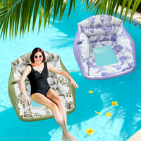 Fauteuil gonflable Joyee pour piscine, canapé flottant avec porte-gobelet, chaise flottante d'été pour piscine