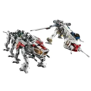 10195 Dropship Republic con AT-OT Walker, Juego <span class=keywords><strong>de</strong></span> Bloques <span class=keywords><strong>de</strong></span> Construcción, Ladrillos <span class=keywords><strong>de</strong></span> Juguete, 05053, Kit <span class=keywords><strong>de</strong></span> Modelo <span class=keywords><strong>de</strong></span> Robot <span class=keywords><strong>de</strong></span> <span class=keywords><strong>la</strong></span> <span class=keywords><strong>Guerra</strong></span> <span class=keywords><strong>de</strong></span> <span class=keywords><strong>los</strong></span> <span class=keywords><strong>Clones</strong></span>, Regalo para Niños, 1758 Piezas - Product Image 3