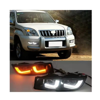 Accessoires de voiture DRL pour Toyota Land Cruiser Prado FJ120 2003 -2009 Feux de jour à LED Clignotant LC120 Feux antibrouillard à LED