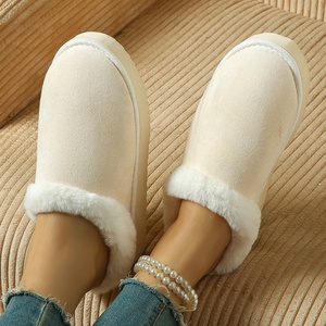 Otoño Invierno para zapatillas para mujeres, prendas de vestir para hombres, medio Paquete de botas de nieve, Luna cálida, cómodos zapatos de suela gruesa para el hogar - Product Image 6