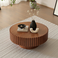Table basse ronde moderne de luxe léger sur mesure 80 cm avec base unique, élégante pour salon, mobilier de maison, vente chaude à l'étranger