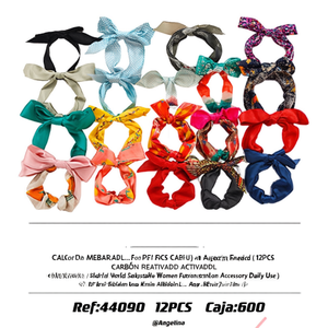 Bandeau pour cheveux Angelina en satin réglable pour femmes, bandeau à la mode pour usage quotidien, 12 pièces colorées - Product Image 4