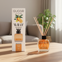 UJIPIN Diffuseurs à bâtonnets de luxe faits à la main, écologiques, sans sulfate, sans alcool, longue durée, en bouteille de verre fleurie