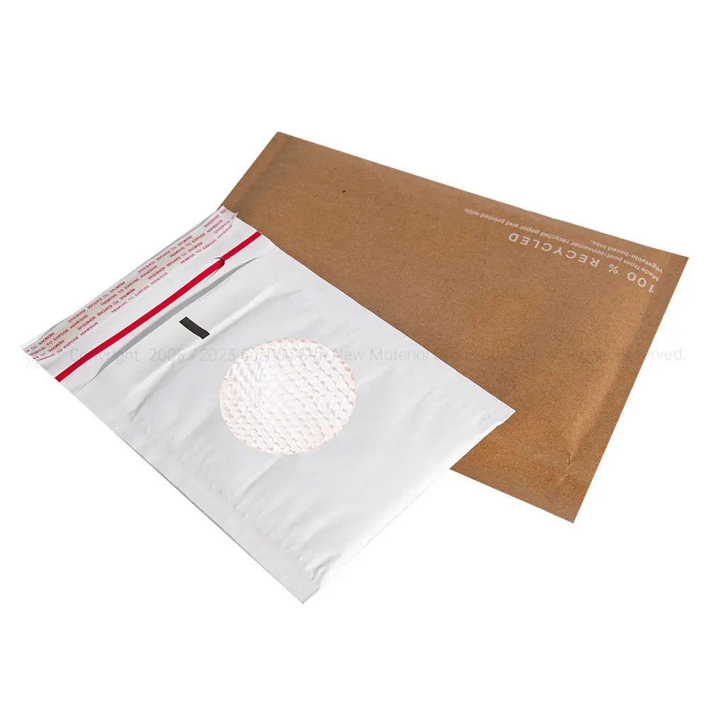 Envelopes de papel acolchoados para envio postal Kraft, sacos auto-sólidos para envio, sacos 100% biodegradáveis e recicláveis, favo de mel