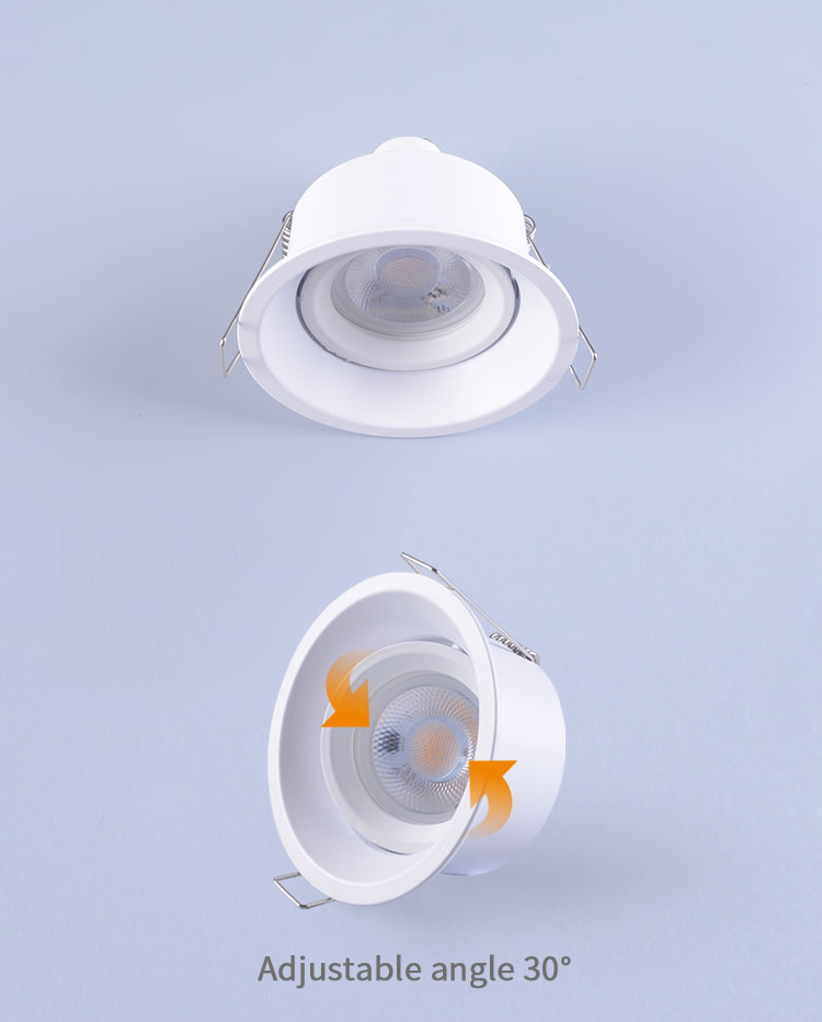 Slim 85mm Cut Out Downlights , Deep Cup Black Living Room Ceiling Lights