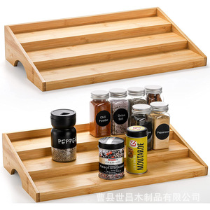 Wooden <b>Storage</b> <b>Tray</b> Rectangular Natural Wood Color Multifunctional Organizer For Kitchen Cosmetics Household Use - Product Image 3