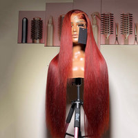 Cheveux vierges en gros, cuticules alignées, indiens HD pour perruques, sans colle, lace front, cheveux humains lisses, longueur longue