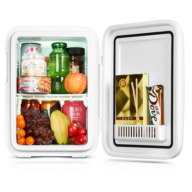 Portable Mini Bar Fridge for Home Smart Home Appliance for Bedroom or Car Hotel-Style Skin Care Display Refrigerator