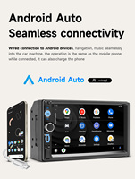 Autoradio Bluetooth 2 Din 7'' avec Carplay sans fil, Android Auto, MP5 pour voiture, Mirror Link, charge Type-C, AUX, FM, audio universel pour voiture