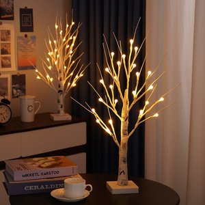 Lumière LED en forme de boule de bouleau, blanc chaud, pour décoration intérieure de Noël, fête, maison et éclairage de scène - Product Image 2