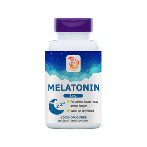Suplementos Dietéticos Herbales Más Vendidos con Calcio y Vitamina B6 para Promover el Sueño en Tan Solo 15 Minutos, Tabletas de Melatonina - Product Image 1