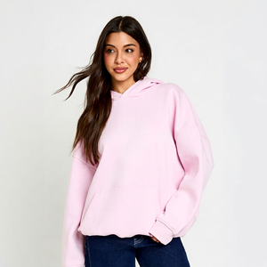 Sudadera con capucha extragrande para mujer, informal, holgada, de forro polar, con bolsillo canguro, manga larga, conjunto de ropa de descanso - Product Image 1