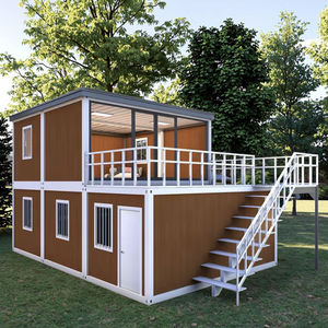<span class=keywords><strong>Maison</strong></span> conteneur modulaire préfabriquée extensible 2/3 chambres avec panneaux solaires, écologique, pour vie hors réseau, atelier ou usage scolaire - Product Image 2