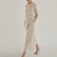Jupe-culotte divisée élégante personnalisée OEM Pantalon de bureau Pantalon en lin durable pour femmes