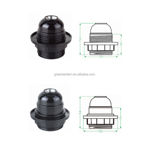 Bakelite ánh sáng bóng đèn Ổ cắm điện nhựa màu đen giữ đèn <span class=keywords><strong>E14</strong></span> E27 với Vòng ánh sáng phù hợp vít Phenolic ổ cắm - Product Image 4