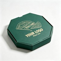 Boîte d'emballage pour restauration rapide avec logo personnalisé, boîte à pizza avec trous de ventilation pour la livraison à emporter