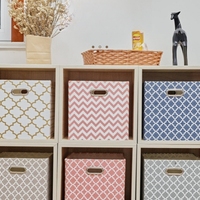 Boîte de rangement pliable en gros, fabrication chinoise OEM, prix bas, organisateur en tissu Oxford tissé avec poignée et couvercle pour la maison et les soins de bébé