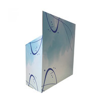 Support d'affichage de comptoir pliable à 2 niveaux personnalisé en carton recyclé, unité d'affichage de table de bureau, affichage d'expédition de marque
