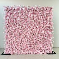 Dinding Bunga Pernikahan 3D Custom Mewah Laris Manis Bunga Artificial untuk Dekorasi Pernikahan Acara Pesta Dekor ODM OEM