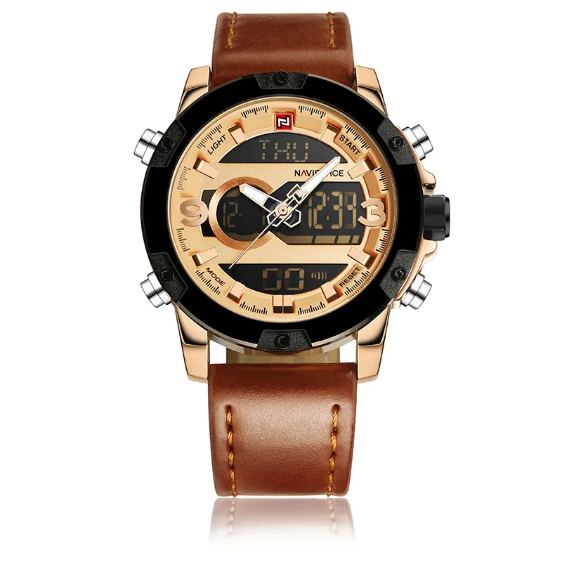 Naviforce 9097 men LED Digital Quartz Watch 30M Waterproof Wristwatches Relogio Masculin