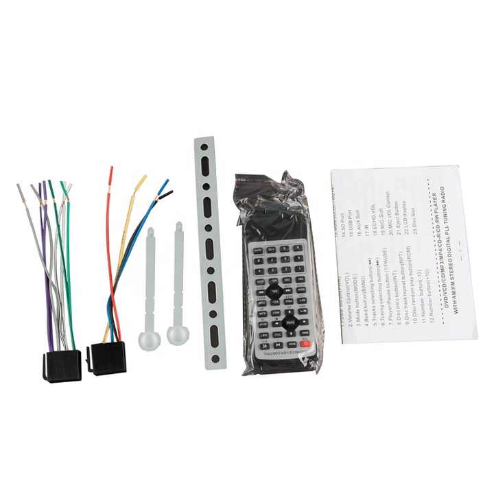 ユニバーサルツアーバスコーチDVDプレーヤー、マイク付き、2ビデオ出力  