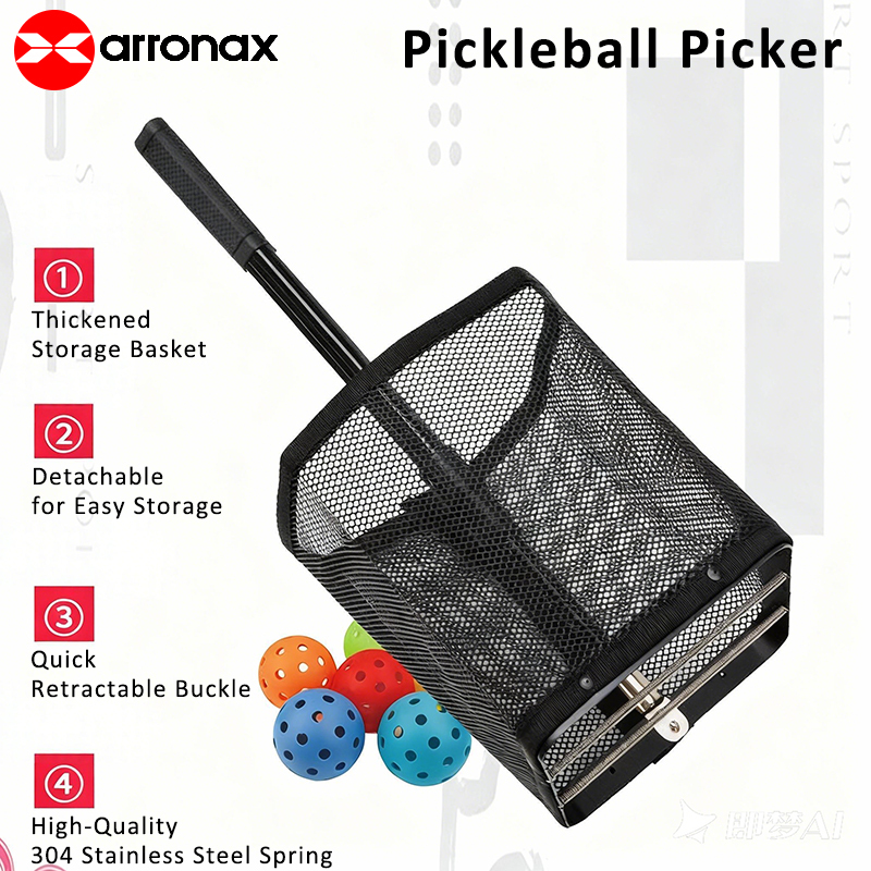 Pickleball Picker Large Capacity Holds 24 Pickleballs Lightweight Fiber Material for Advanced Players in Daily Training Sessions