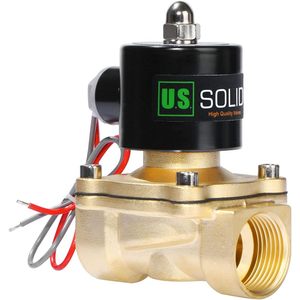 États-Unis Vanne solénoïde électrique en laiton massif 1 pouce 24 V CA normalement fermée pour l'air, l'eau non potable et le carburant - Product Image 1