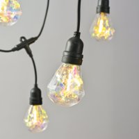 WALLSKY Plastic Solar Lichtslingers Buiten Waterdicht 2700K LED-lampen (15FT Polygon Warm Wit IP44 geclassificeerd) Valentijn