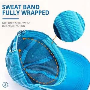 Wholesale Embroidery Acid Washed Vintage Distressed Unisex Plain Cotton Baseball Caps Custom Logo 6 Panel Blank <b>Dad</b> Hat - Product Image 6