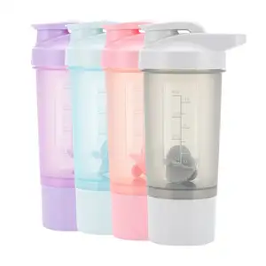 Bestverkopende Producten 2023 500Ml Hydre Cup Dual Plastic Proteïne Shaker Fles Met Doos