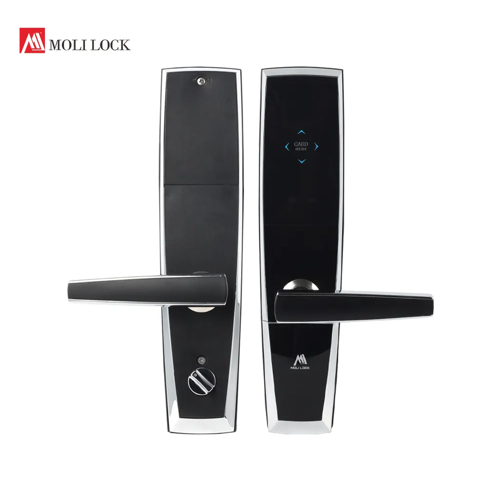 High Quality New Arrival Safe Electronic Digital Rfid Card Smart Door Lock Hotel System Zinc Alloy Smart Door Lock