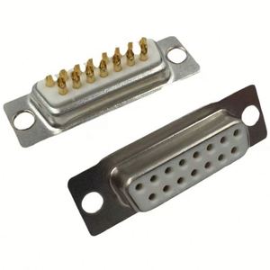 ขั้วต่อ D-SUB ตัวผู้ คุณภาพสูง ทำจากทองเหลือง 9 พิน 15 พิน 25 พิน 37 พิน แบบเชื่อมต่อด้วยการบัดกรี มาตรฐาน IP68 ได้รับการรับรอง RoHS สำหรับการประกอบสายเคเบิล - Product Image 1