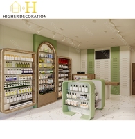 Vitrine de pharmacie moderne, présentoir mural en bois, armoire de pharmacie, comptoir de présentation, étagères de pharmacie sur mesure