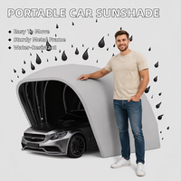 Tente de voiture pliable et portable, auvent de voiture pare-soleil, abri de protection contre le vent et la pluie pour voiture
