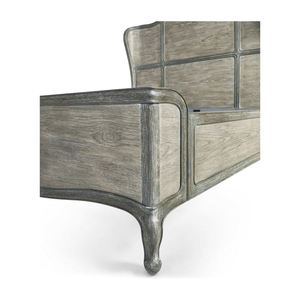 Lit simple rétro en osier à quatre poteaux, tête de lit en rotin rustique tropical, lit en bois massif pour chambres d'hôtes - Product Image 3