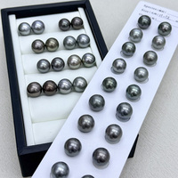 Muses Jewels - Vente flash - Bijoux en perles noires de Tahiti - Perles d'eau de mer naturelles de 9 mm à 12 mm pour la fabrication de bracelets, colliers et bagues