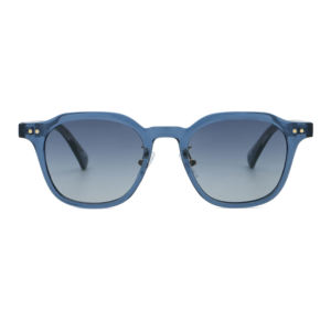 Vente en gros Prêt à Expédier à la Mode UV400 Pare-Soleil de Haute Qualité Pc + CP Transparent Bleu Montures Rondes Lunettes de Soleil Hommes Femmes 2025 - Product Image 2