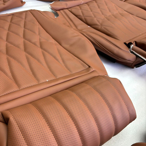 Fundas de Asiento de Cuero Sintético para <span class=keywords><strong>Mercedes</strong></span>-Benz <span class=keywords><strong>Vito</strong></span> Clase V, Juego Completo de 26 Piezas, Color Marrón, para Todas las Estaciones - Product Image 3