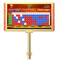 Écrans de jeu de casino LCD à double face avec éclairage LED plaqué or personnalisé de 32 pouces, logo personnalisé, affichage de baccarat
